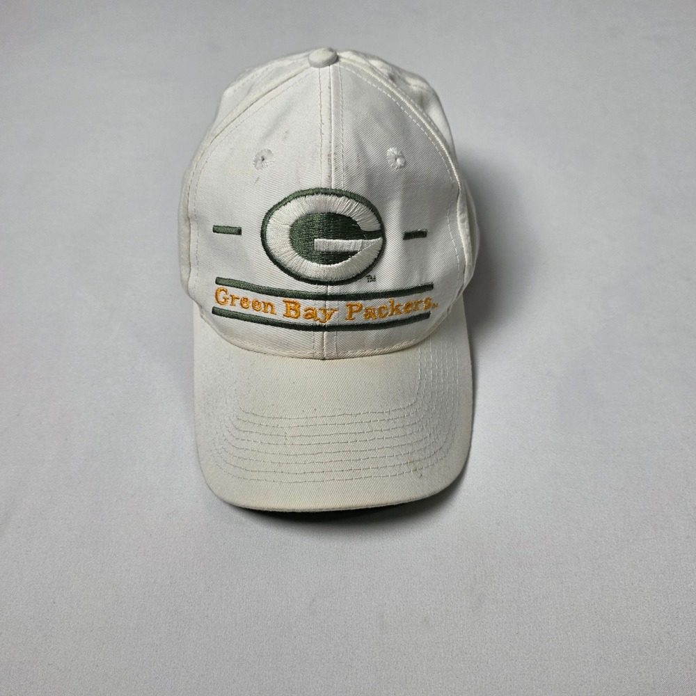 Vintage Green Bay Packers Hat The Game Snapback Cream Green NFL Football Cap